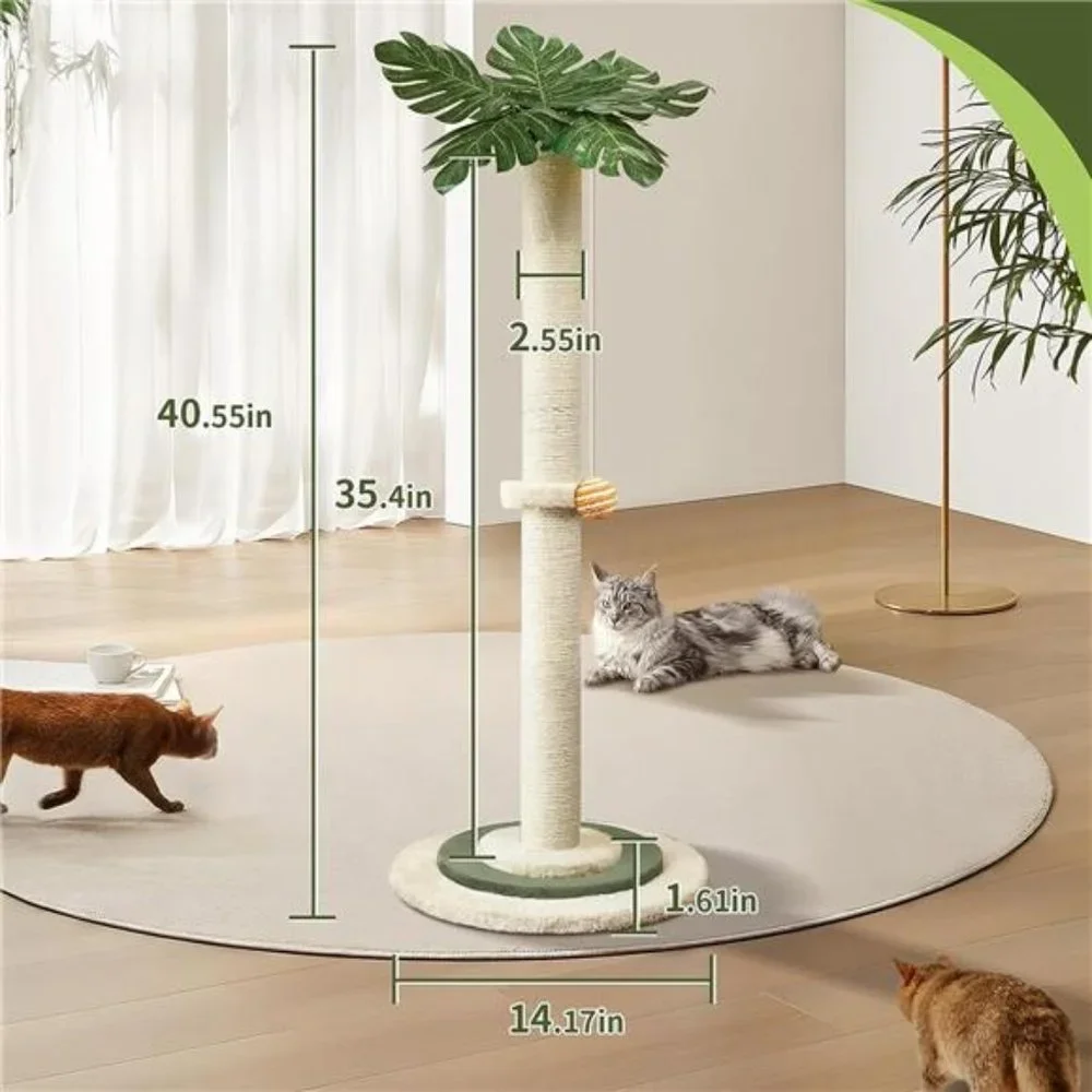 Cat Scratching Post, Stable Cat Scratch with Hanging Ball, 36''